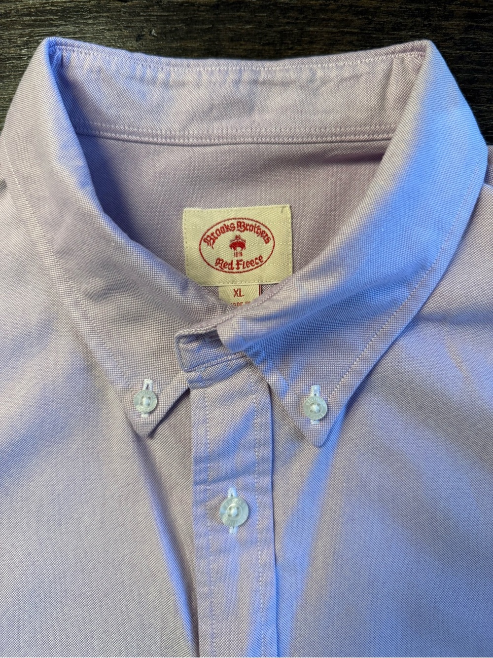 Brooks Brothers Red Fleece Oxford Shirt Mens XL Lavender Purple Button Down - Picture 5 of 6